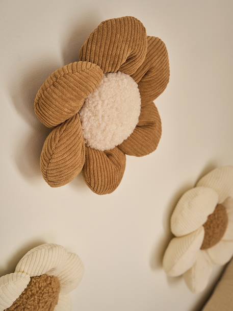 Lot de 3 fleurs en velours beige 2 - vertbaudet enfant 