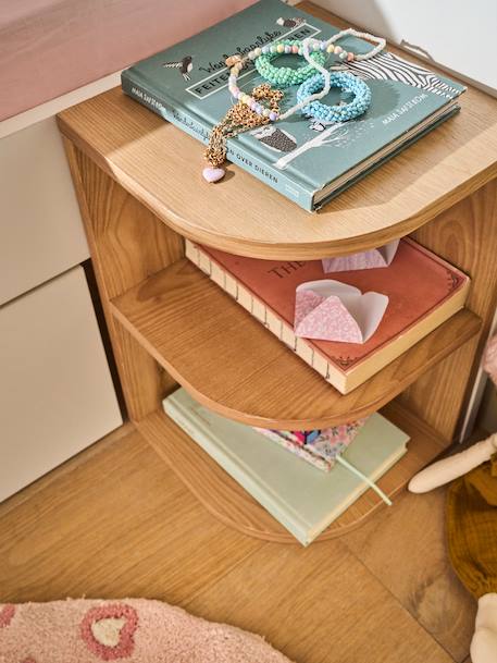 Lit enfant 90x190cm avec rangements + table de chevet réversible Japi blanc 3 - vertbaudet enfant 