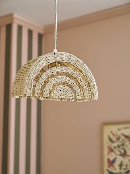 suspension / abat-jour Arc-en-ciel en corde de papier écru 1 - vertbaudet enfant 