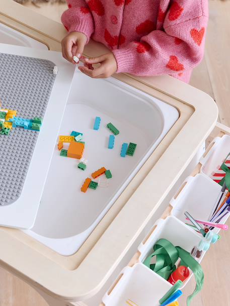Table de dessin et briques de construction en bois FSC® blanc 4 - vertbaudet enfant 