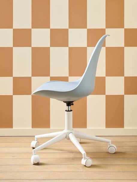 Chaise de bureau enfant à roulettes blanc+bleu+rose+vert 9 - vertbaudet enfant 