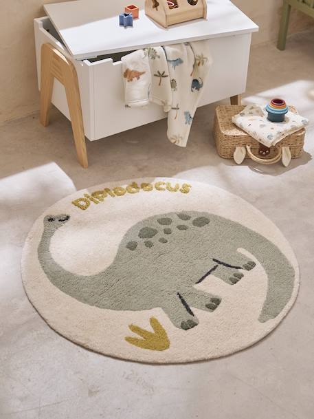 Tapis rond Dinosaure Minisaurus vert 1 - vertbaudet enfant 
