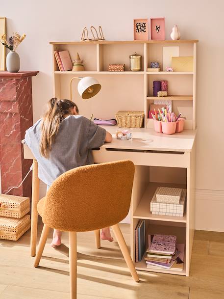 Chaise fausse fourrure enfant cannelle+ivoire+kaki 2 - vertbaudet enfant 