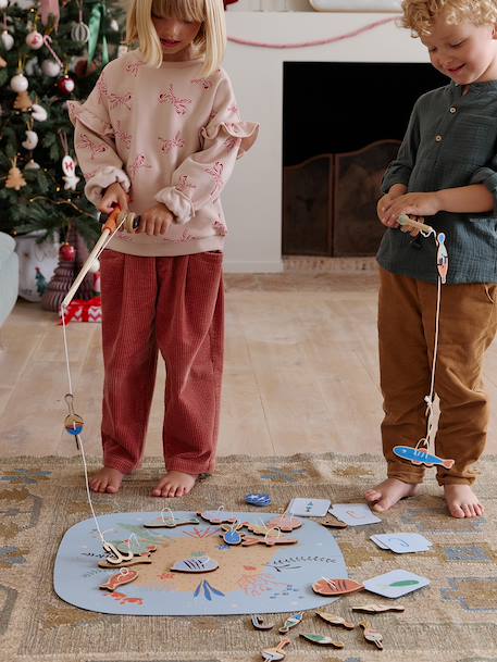 Jeu de pêche à la ligne en bois FSC® bleu 1 - vertbaudet enfant 