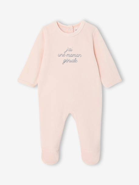 Lot 2 pyjamas bébé fille velours rose 2 - vertbaudet enfant 