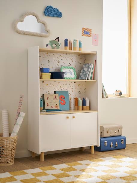 Bibliothèque étagère basse TERRAZZO beige 4 - vertbaudet enfant 