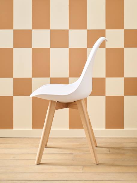 Chaise enfant primaire Scandinave blanc+vert 3 - vertbaudet enfant 