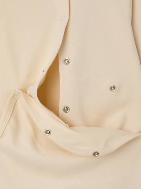 Lot 3 pyjamas bébé en coton bio beige+écru+vert sauge 7 - vertbaudet enfant 