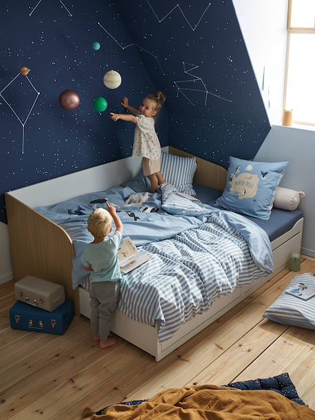 Lit gigogne 80x200cm avec rangement YEL blanc 2 - vertbaudet enfant 