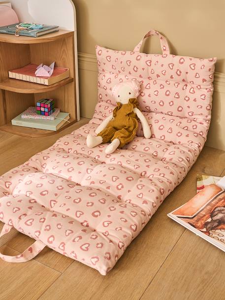 Matelas de sol imprimé léopard avec poignées rose 1 - vertbaudet enfant 