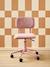 Chaise de bureau à roulettes enfant en velours écru+rose+vert 8 - vertbaudet enfant 