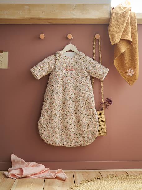 Gigoteuse manches amovibles personnalisable FLORA blanc imprimé 3 - vertbaudet enfant 