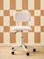 Chaise de bureau à roulettes enfant en velours écru+rose+vert 2 - vertbaudet enfant 