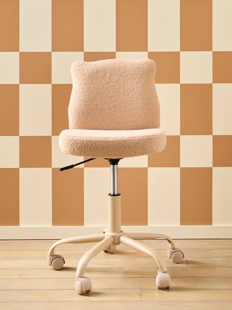 Chaise à roulettes enfant en sherpa Ourson beige 3 - vertbaudet enfant 