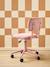 Chaise de bureau à roulettes enfant en velours écru+rose+vert 9 - vertbaudet enfant 