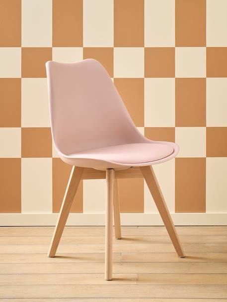 Chaise enfant primaire Scandinave blanc+rose+vert 6 - vertbaudet enfant 