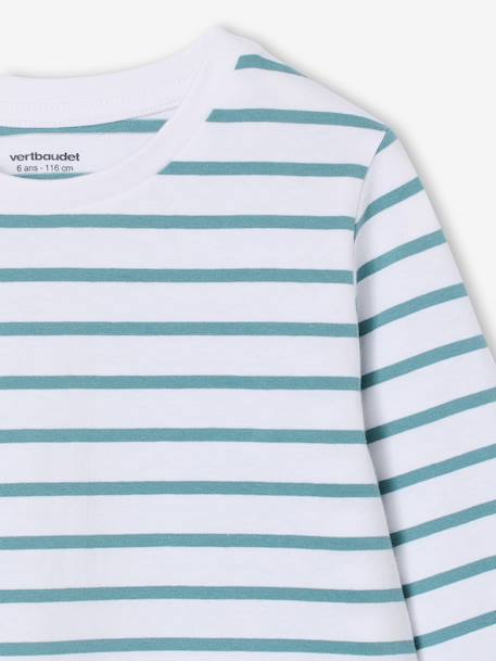 Lot de 3 t-shirts garçon blanc+caramel 8 - vertbaudet enfant 