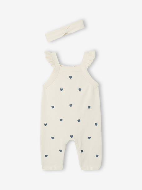 Coffret naissance salopette fille et bandeau écru 5 - vertbaudet enfant 