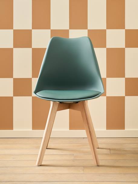 Chaise enfant primaire Scandinave blanc+vert 8 - vertbaudet enfant 