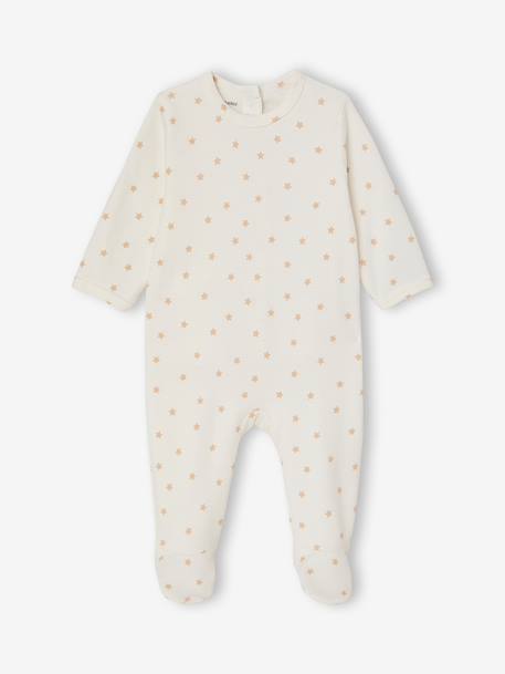 Lot 3 pyjamas bébé en coton bio beige+écru+vert sauge 4 - vertbaudet enfant 