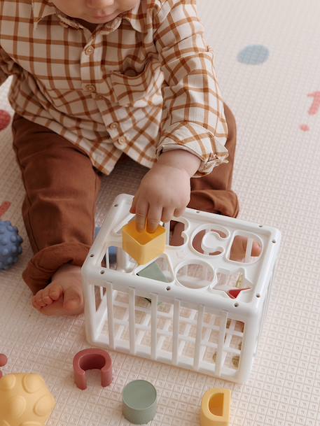 Boîte à formes avec élastiques blanc 1 - vertbaudet enfant 