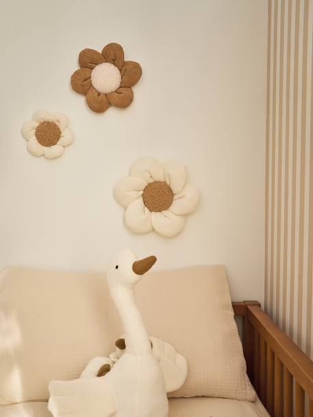 Lot de 3 fleurs en velours beige 1 - vertbaudet enfant 