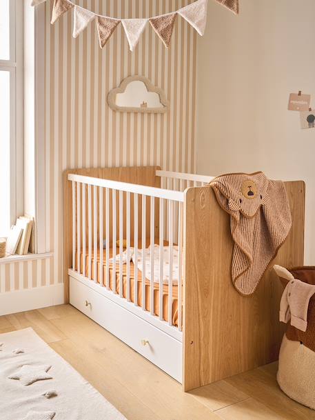 Lit bébé évolutif 60x120cm MOONLIGHT blanc 1 - vertbaudet enfant 