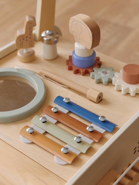 Chariot de marche musical en bois FSC® avec freins bois 4 - vertbaudet enfant 
