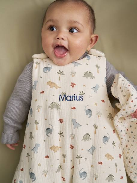 Gigoteuse personnalisable en gaze de coton MINISAURUS multicolore 1 - vertbaudet enfant 