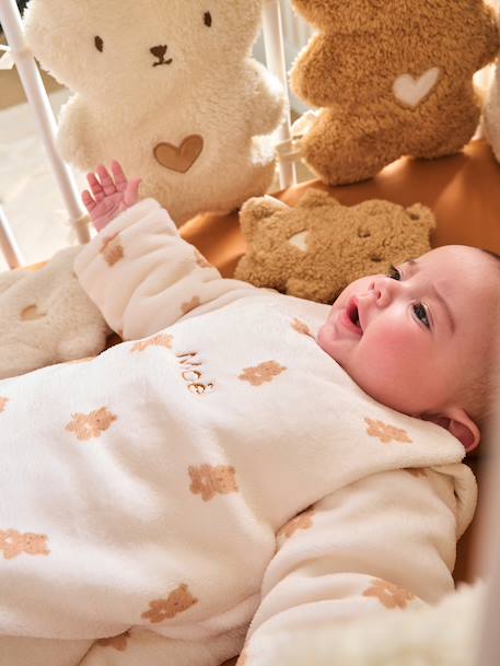 Gigoteuse PETIT OURS manches longues amovibles blanc imprimé 3 - vertbaudet enfant 