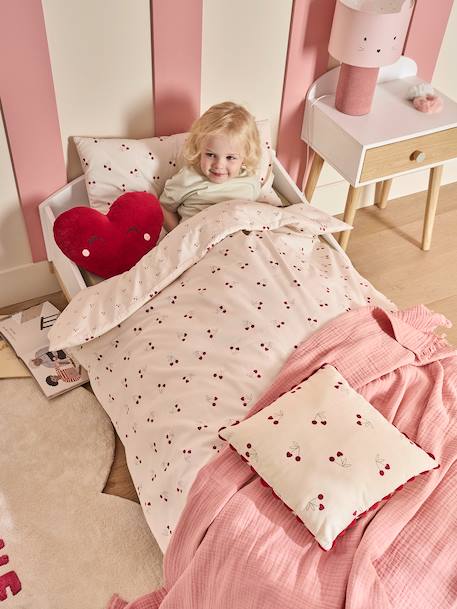 Drap-housse uni bébé bleu denim+bois de rose+écru+gris perle+lichen+lilas+moutarde+olive+rose pâle 18 - vertbaudet enfant 