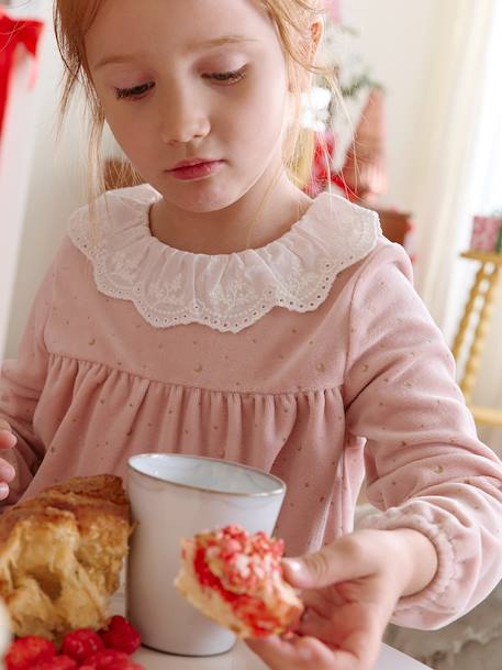 Ensemble Pyjama Fille Cape Sequins rose poudré 3 - vertbaudet enfant 