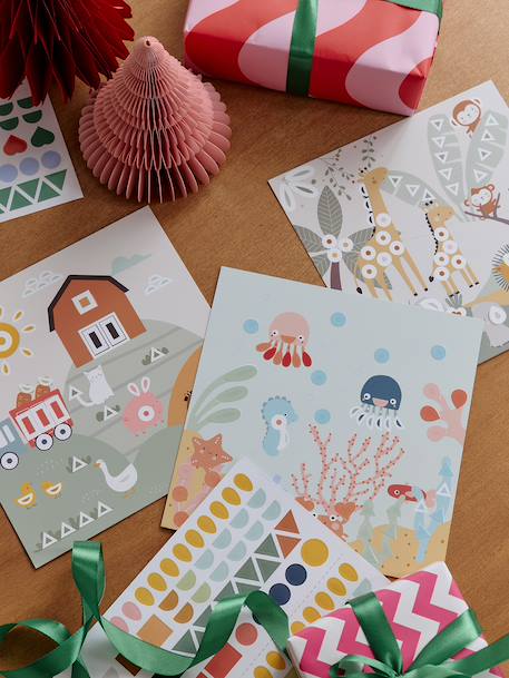 Coffret de gommettes géométriques multicolore 1 - vertbaudet enfant 