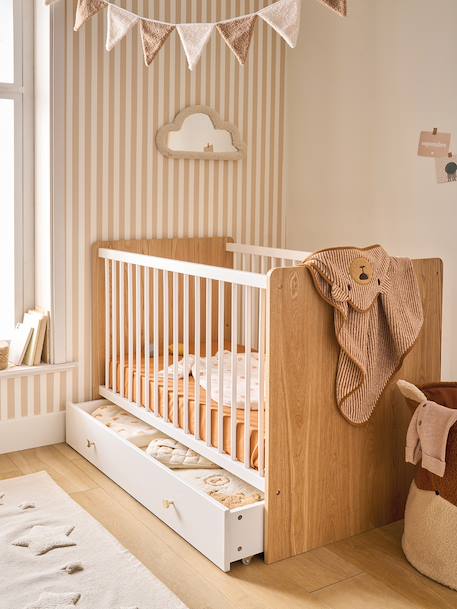 Lit bébé évolutif 60x120cm MOONLIGHT blanc 2 - vertbaudet enfant 