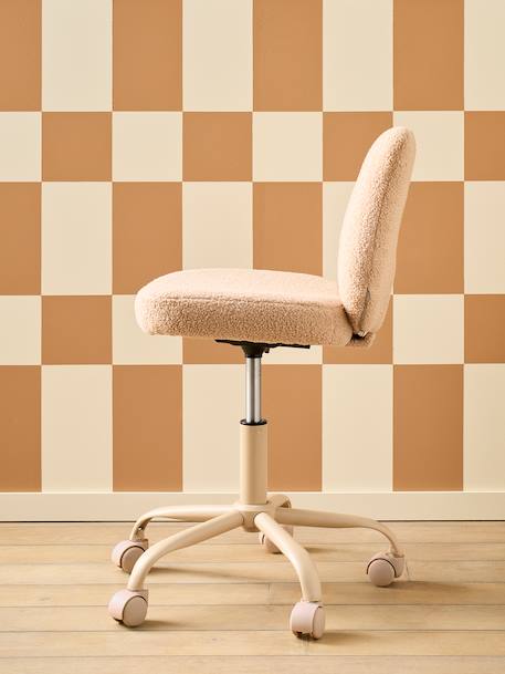 Chaise à roulettes enfant en sherpa Ourson beige 4 - vertbaudet enfant 