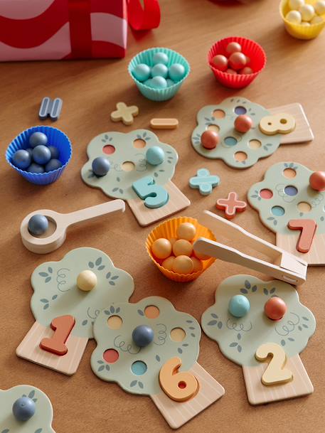 Set d'apprentissage des chiffres en bois FSC® vert 1 - vertbaudet enfant 