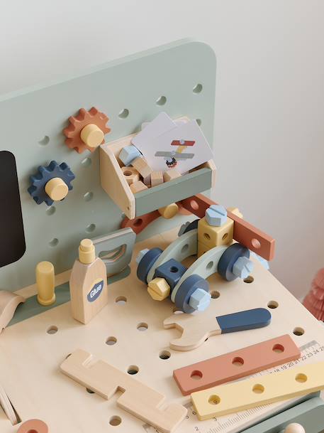 Etabli de bricolage avec accessoires en bois FSC® vert 5 - vertbaudet enfant 