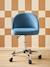 Chaise de bureau à roulettes enfant en velours bleu+rose poudré 3 - vertbaudet enfant 