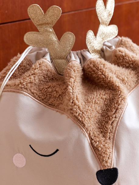 Sac hotte renne de Noël beige doré 9 - vertbaudet enfant 