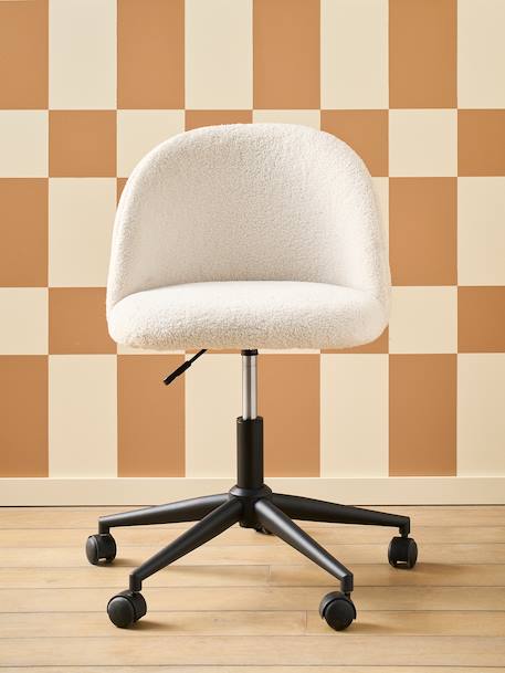 Chaise à roulettes enfant en sherpa écru 3 - vertbaudet enfant 