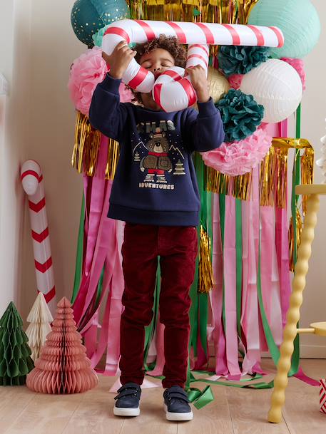Sweat garçon noël motif ours marine 6 - vertbaudet enfant 