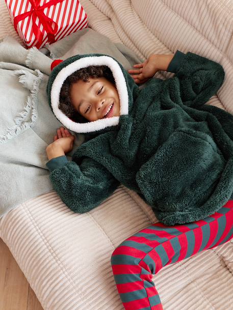 Ensemble pyjama et sweat à capuche Garçon vert 3 - vertbaudet enfant 