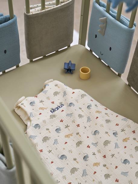 Gigoteuse personnalisable en gaze de coton MINISAURUS multicolore 2 - vertbaudet enfant 