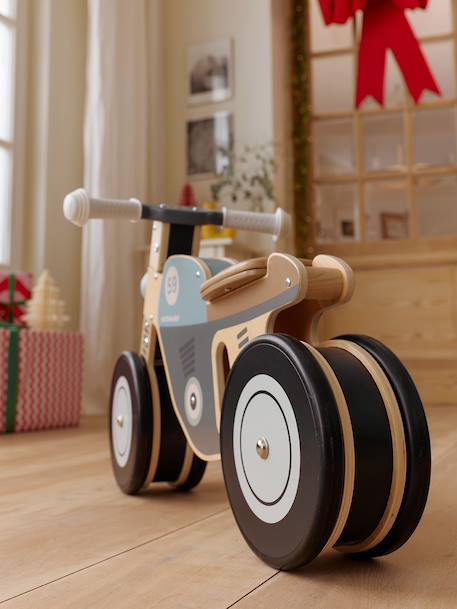 Porteur moto en bois FSC® bleu 4 - vertbaudet enfant 