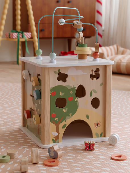 Cube d’activités avec boulier en bois FSC® 4 Saisons 2 - vertbaudet enfant 
