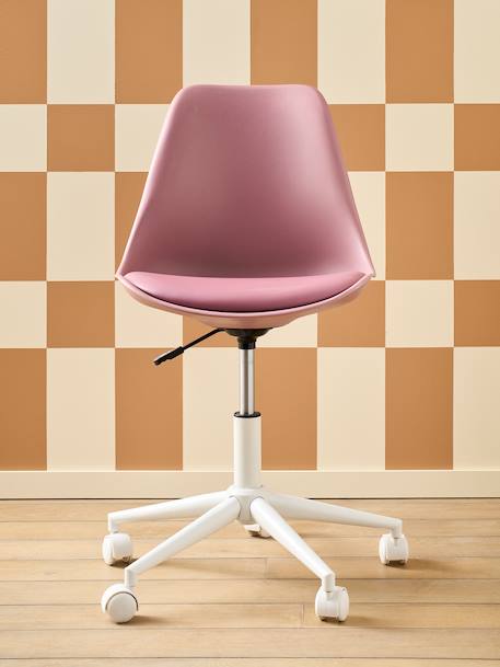 Chaise de bureau enfant à roulettes blanc+bleu+rose+vert 13 - vertbaudet enfant 