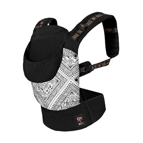 Porte-Bébé Ergonomique Kinderkraft HUGGY avec Position en M Certifiée IHDI, Panneau Réglable et Capuche Amovible Noir 1 - vertbaudet enfant 