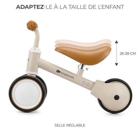 Draisienne pour enfants - vélo d'équilibre 18 mois à 3 ans Beige+Rose 6 - vertbaudet enfant 