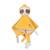 Carré doudou bebe bamboo - paresseux - 24 cm s/carte Jaune 1 - vertbaudet enfant 