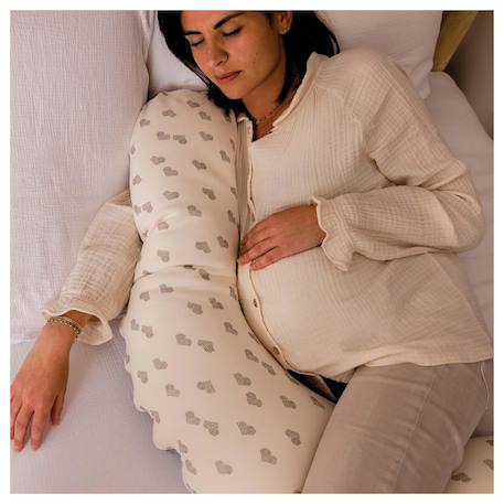 Coussin d'allaitement et de grossesse Cœurs/gris+Colombes+Lapins 6 - vertbaudet enfant 
